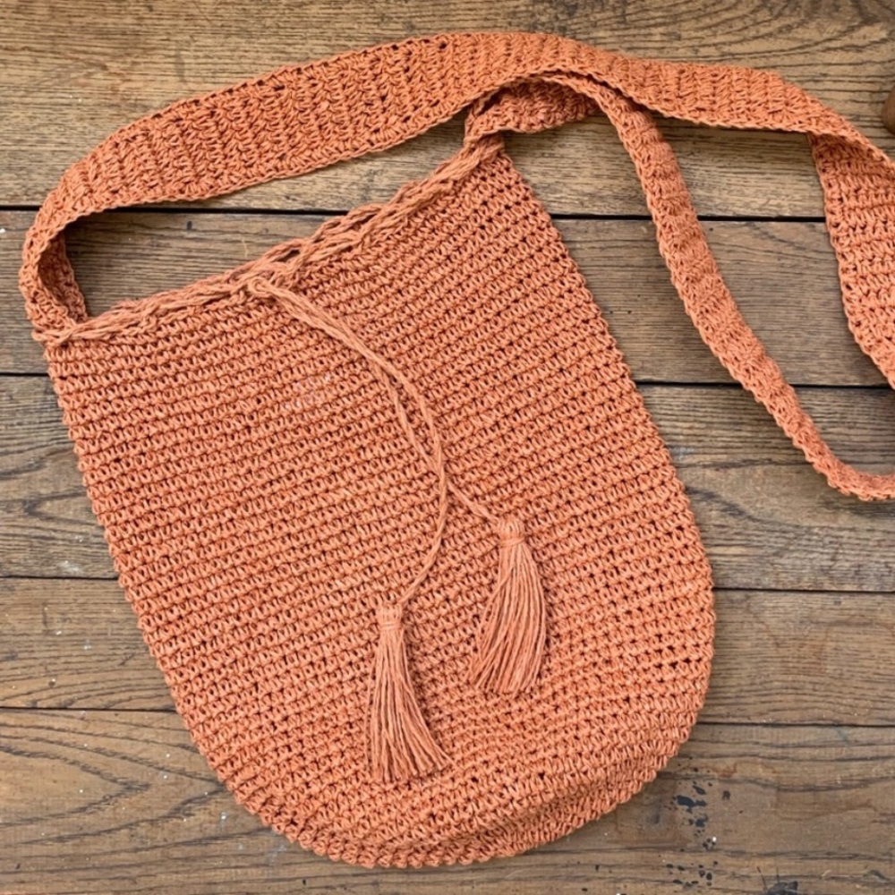 J. Crew Terra Cotta Straw Bucket Bag